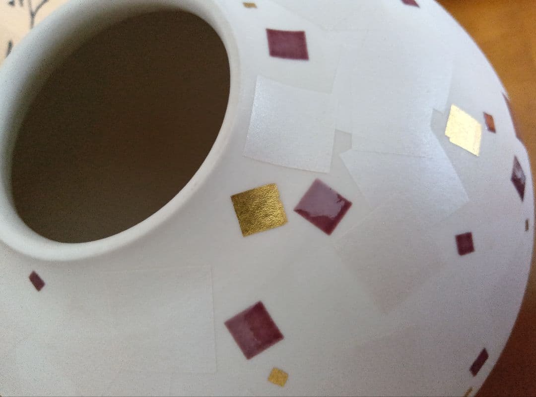 寺本守作　花器　真珠光彩