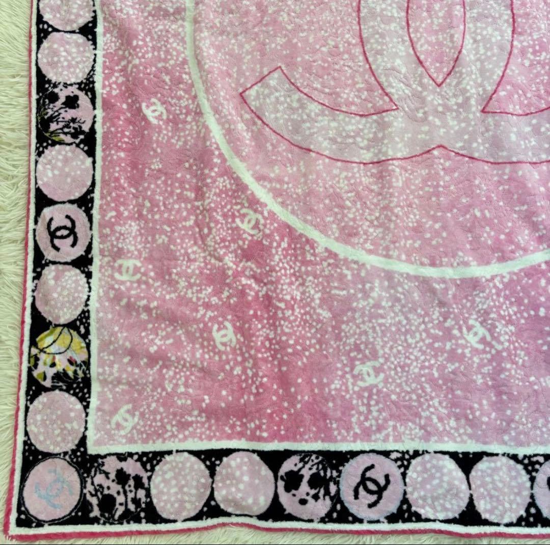 CHANEL シャネル ココマーク コットン ビーチタオル　ブランケット ラグ