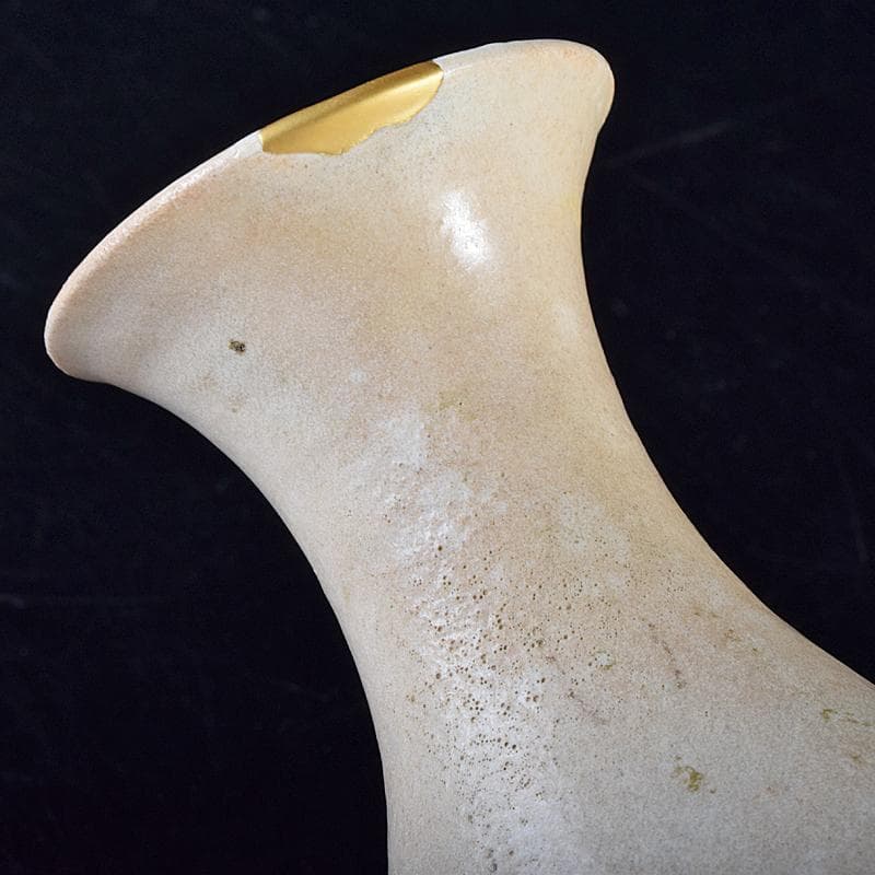 大発 中国　釉裏紅　花文　玉壺春瓶　金継ぎ直し　V　R7961