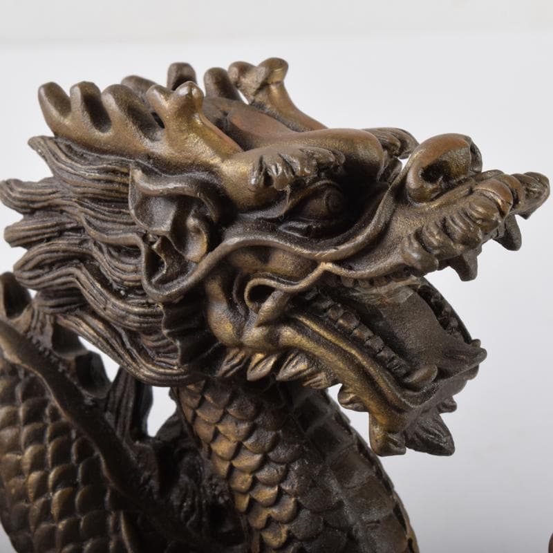 中国　古銅鍍金　龍　置物　重さ約2㎏　V　7063