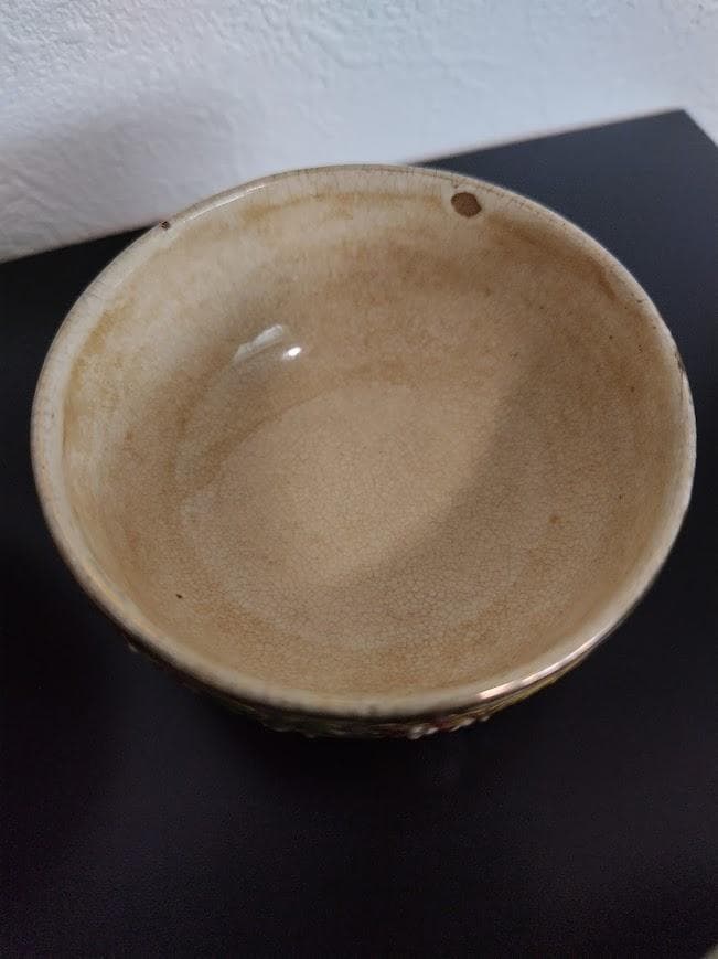 年代物　古清水　清水焼　湯呑　湯冷まし　急須茶器3点セット　陶器製　焼物