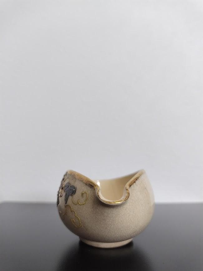 年代物　古清水　清水焼　湯呑　湯冷まし　急須茶器3点セット　陶器製　焼物