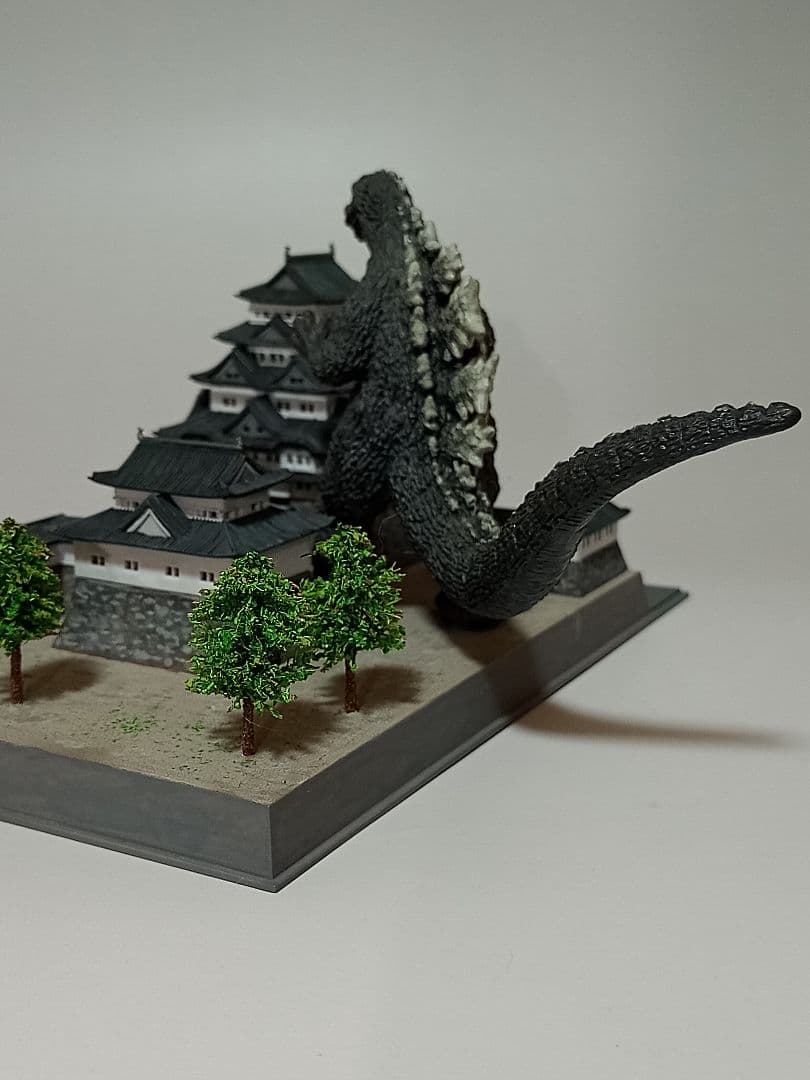 【しょうこ】ゴジラ1964　名古屋城急襲ミニジオラマセット