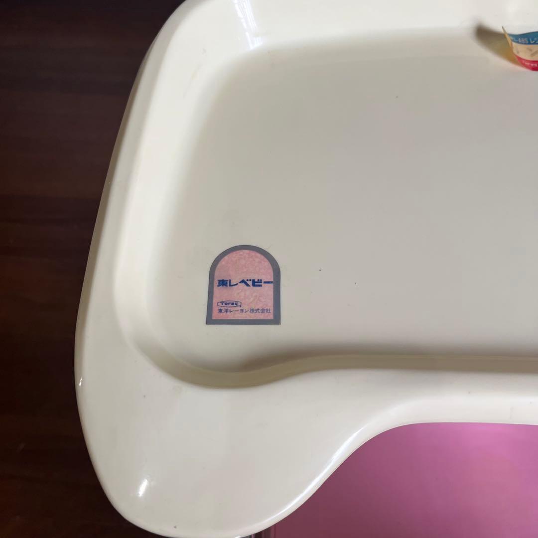 【アンティーク】昭和レトロ アイアンフレーム ベビーチェア お食事椅子 古道具