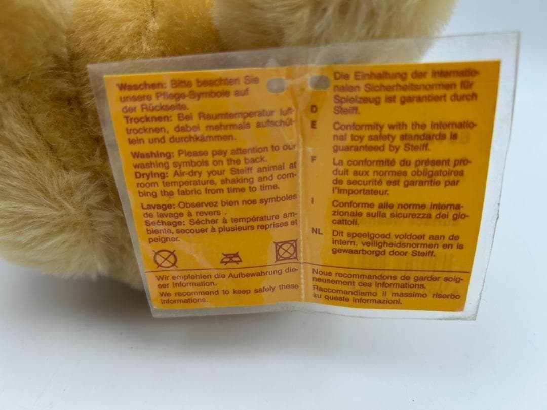 希少・美品！限定ピンバッジ付 シュタイフ プーさん 1994 ディズニーワールド