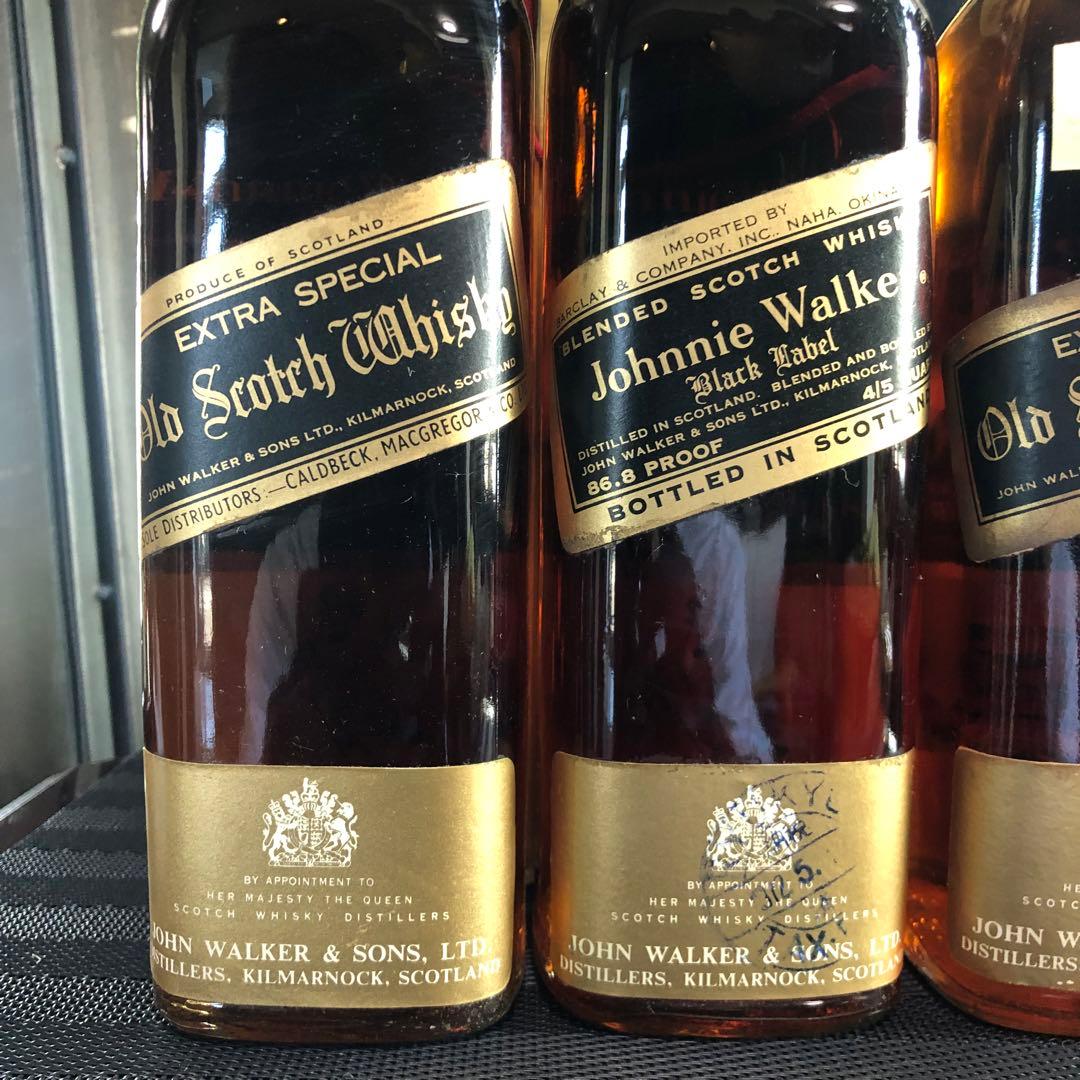 ひ*ん様 1000円～ ジョニーウォーカー ブラックラベル 4本セット 古酒