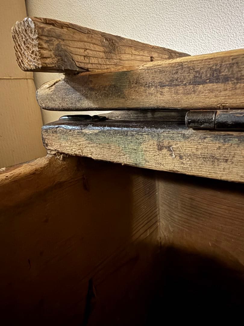 【アンティーク】欧米◆木製のトレジャートランク・Chest