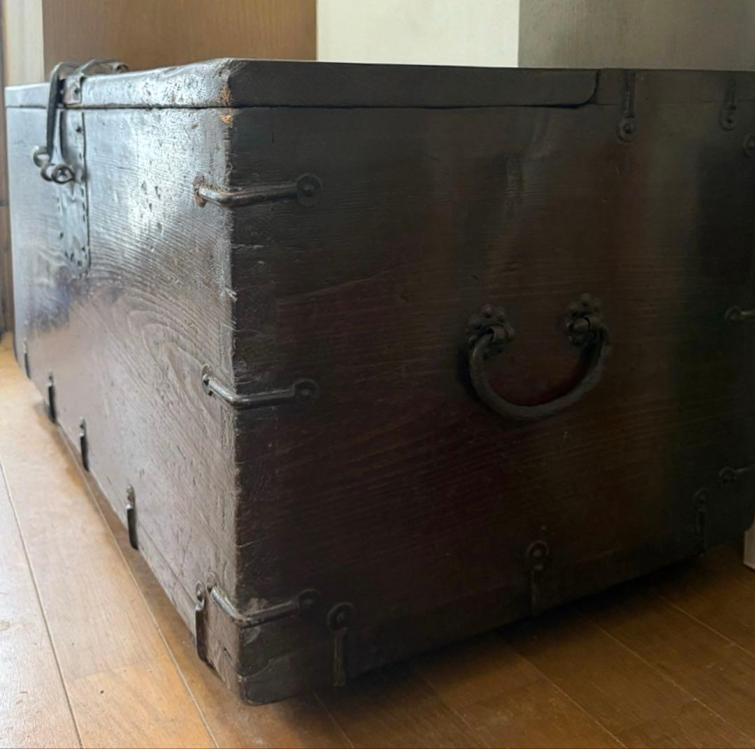 【アンティーク】欧米◆木製のトレジャートランク・Chest