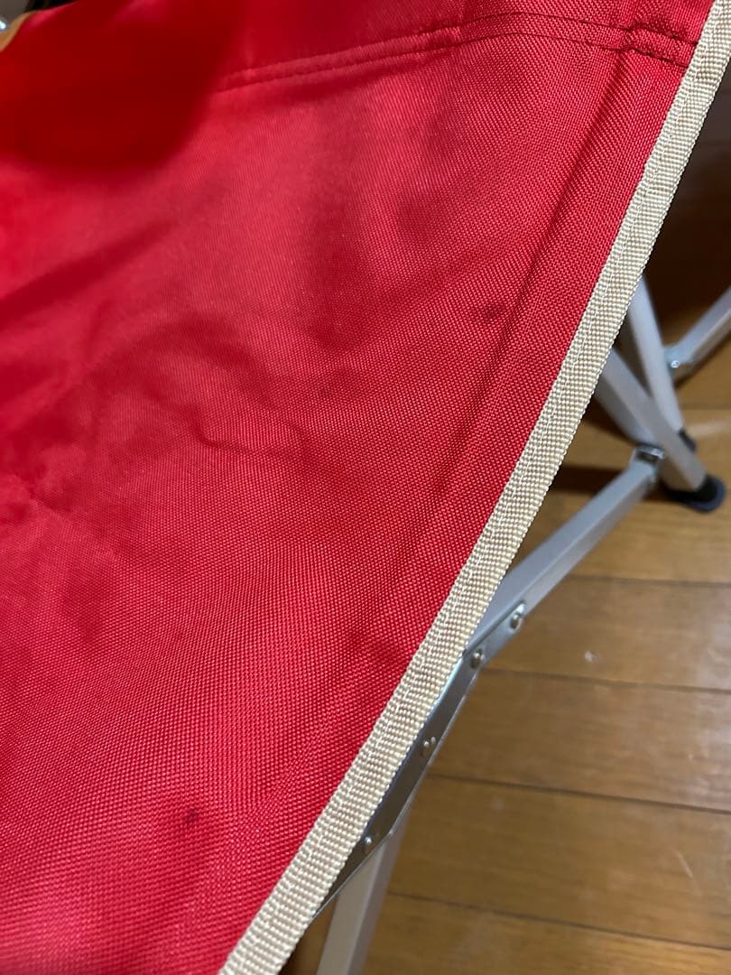 2脚セット　コールマン　チェア 赤　レイチェア　ハイバック　3段階