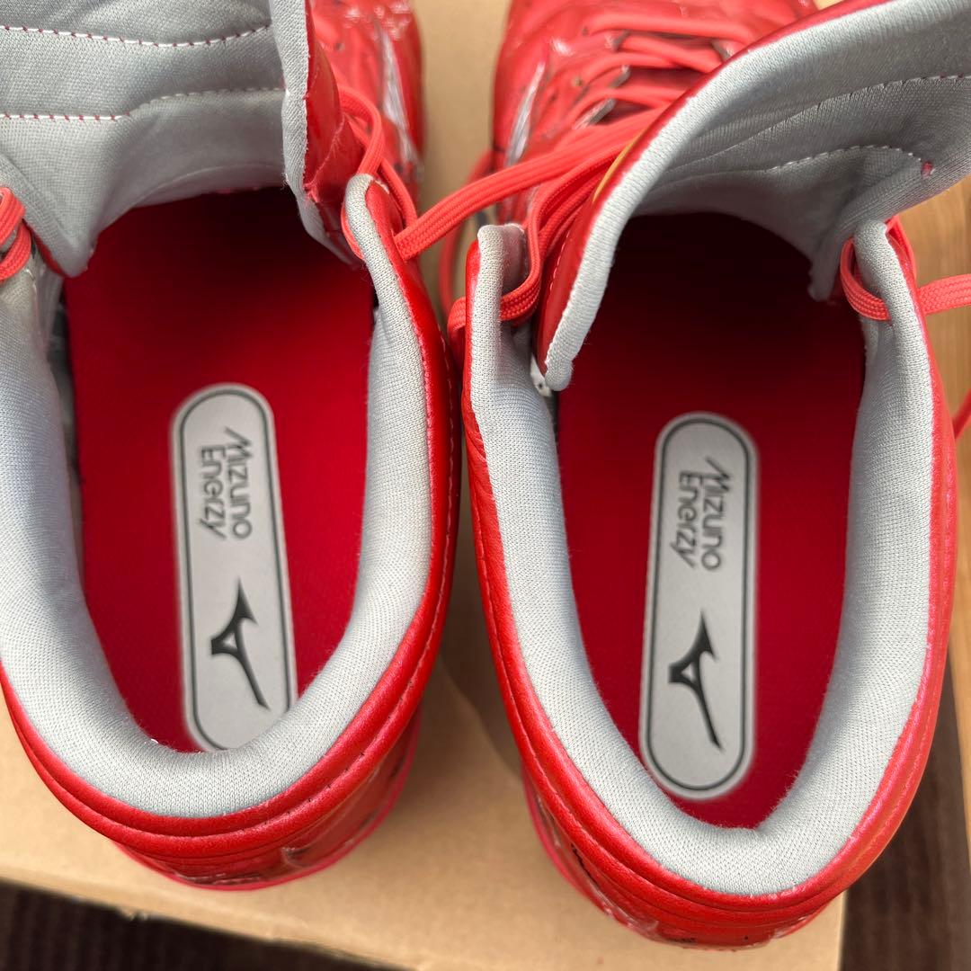 ミズノプロ　野球　ポイント　スパイク　レッド　27cm MID TPU