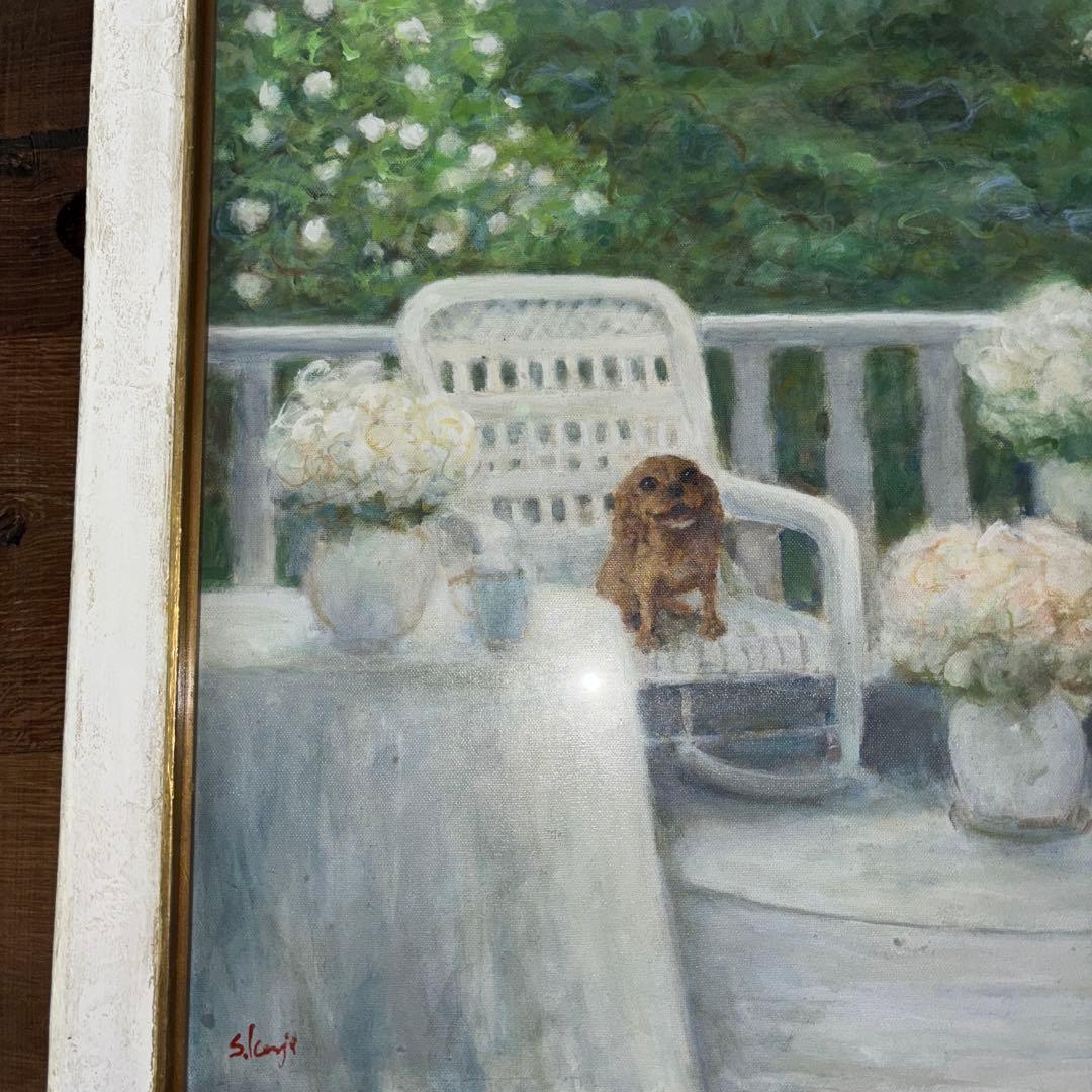 キャバリア　ルビー　オリジナル絵画　諏訪憲ニ作