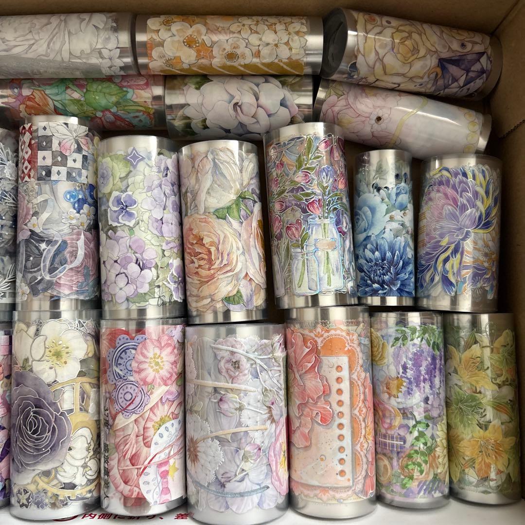 海外マステ　花　巻売り　まとめて　A