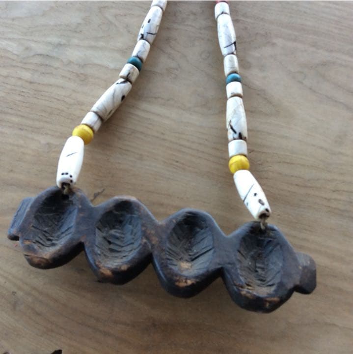 アンティーク ナガ族 ネックレス#木 民族衣装