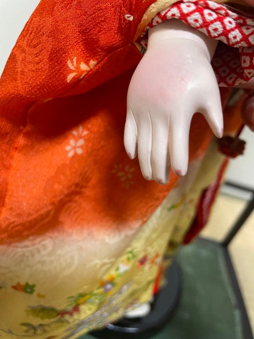 大幅値下げ！！市松人形　日本人形　アンティーク和人形　縮緬