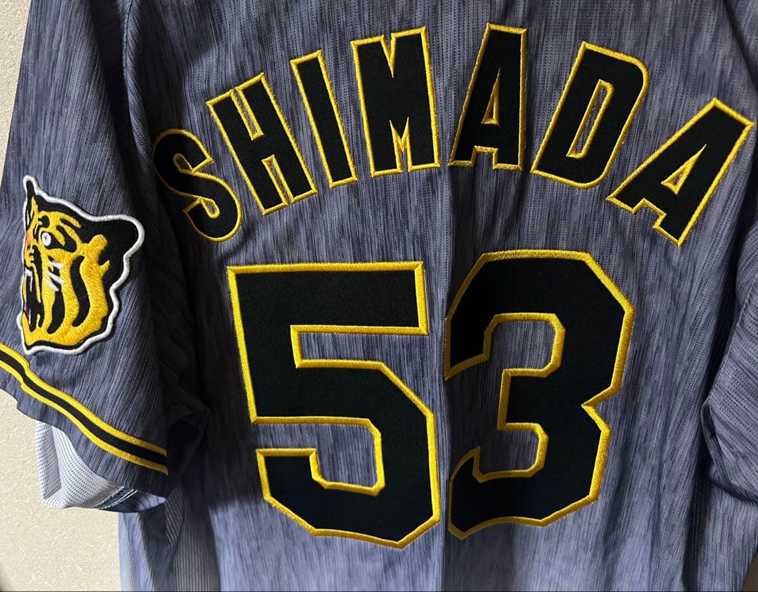 阪神タイガース 旧ビジターレプリカユニフォームXOサイズ 島田海吏53