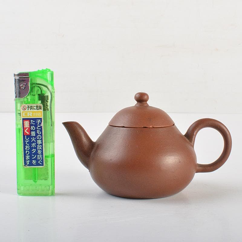 中国　孟臣製　紫砂　朱泥　急須　茶壷　V　R7392