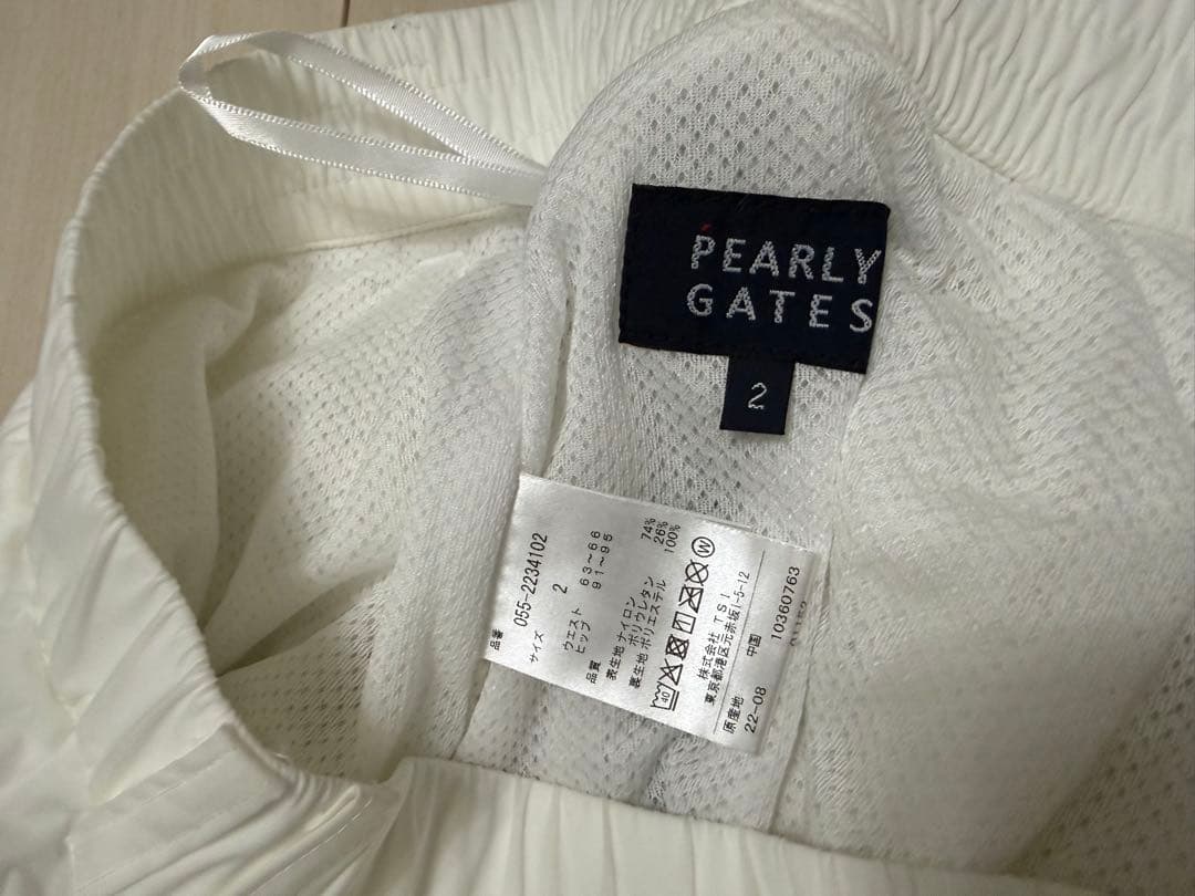 パーリーゲイツ　◾️裏起毛スカート◾️ ホワイト