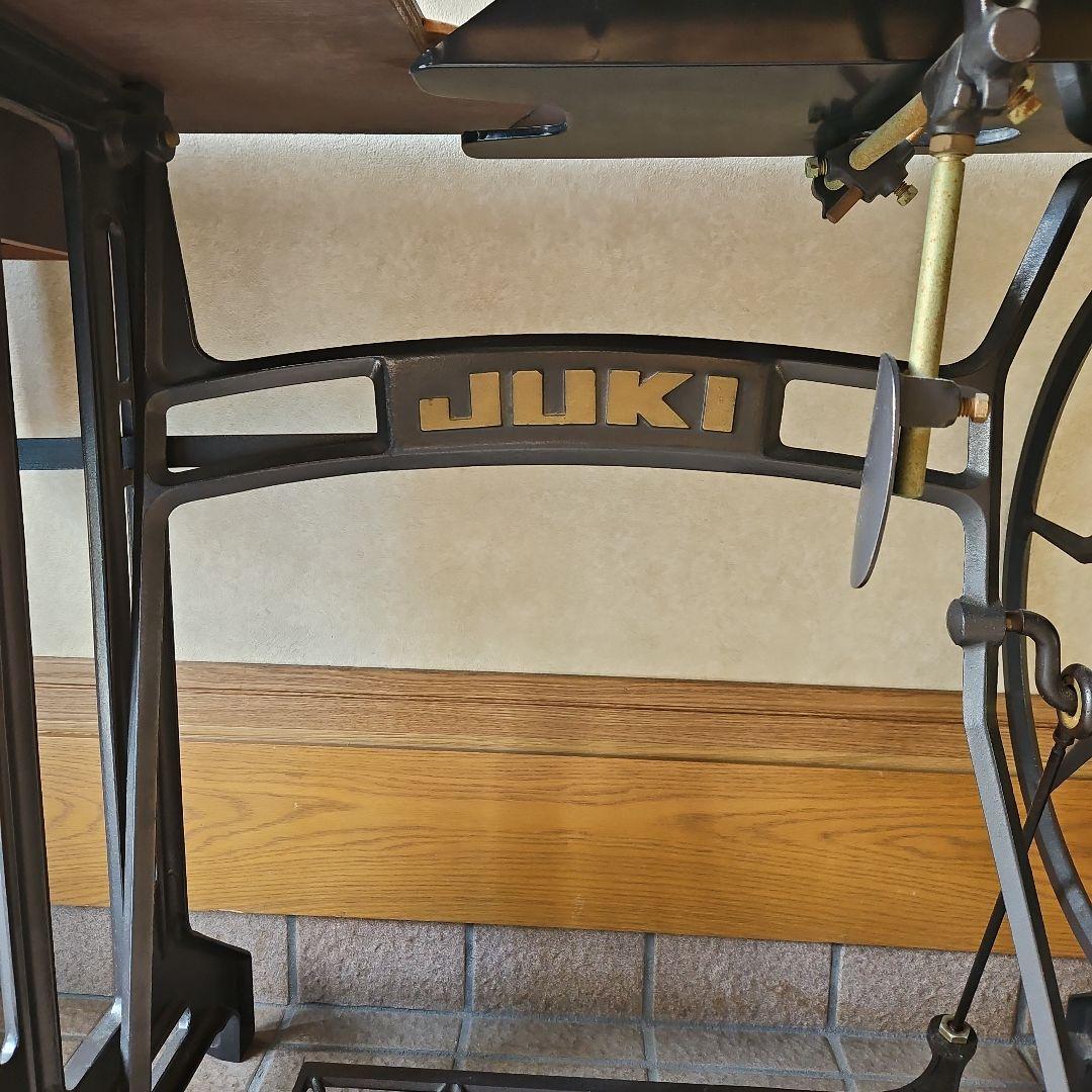 JUKI 足踏みミシン台 アンティーク 木製板付き 送料別
