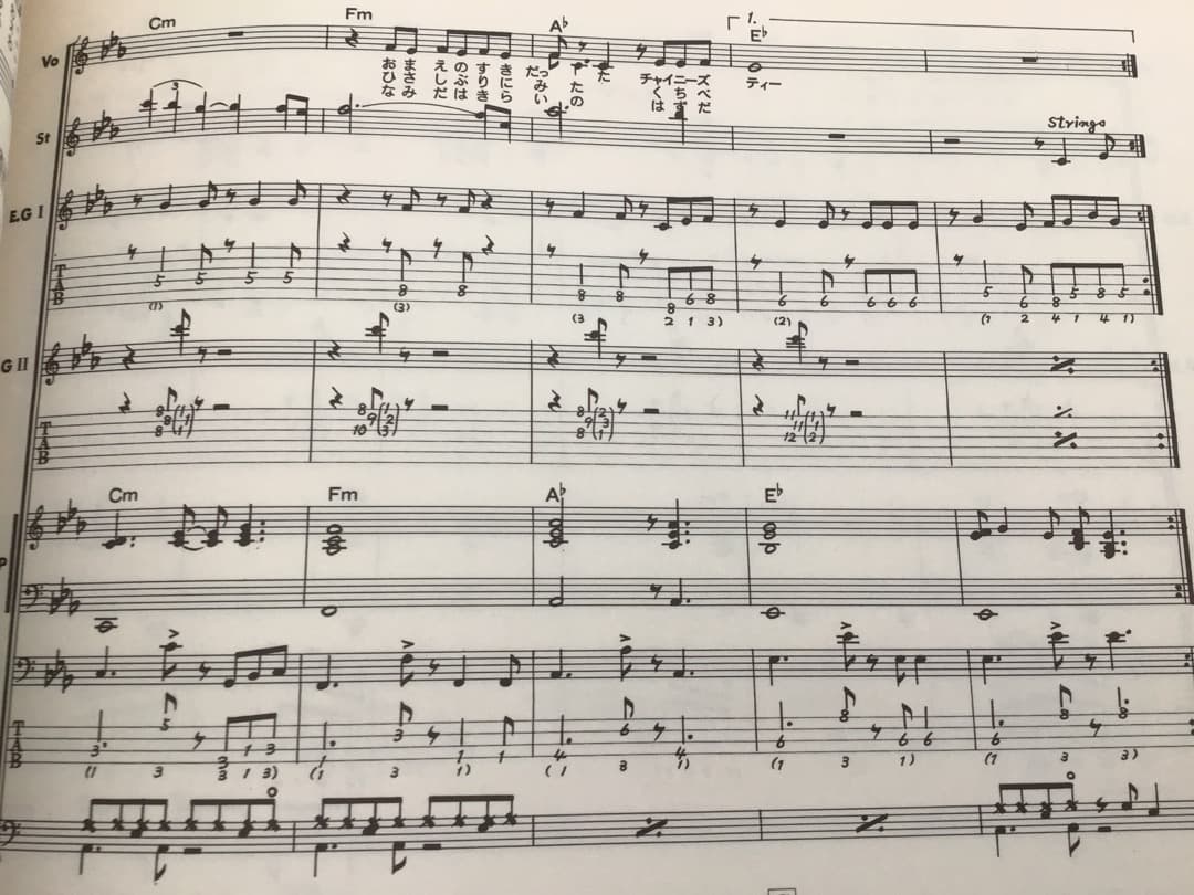 ★楽譜/舘ひろし/IN THE MOOD/タブ譜/バンドスコア/元クールス