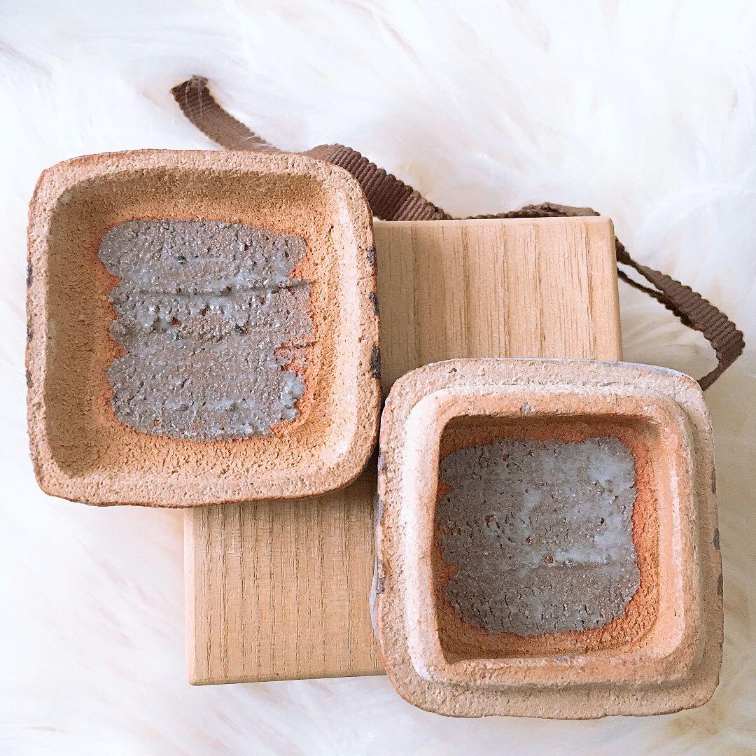 茶道具　香合　井上東也 唐津焼　鏡山窯