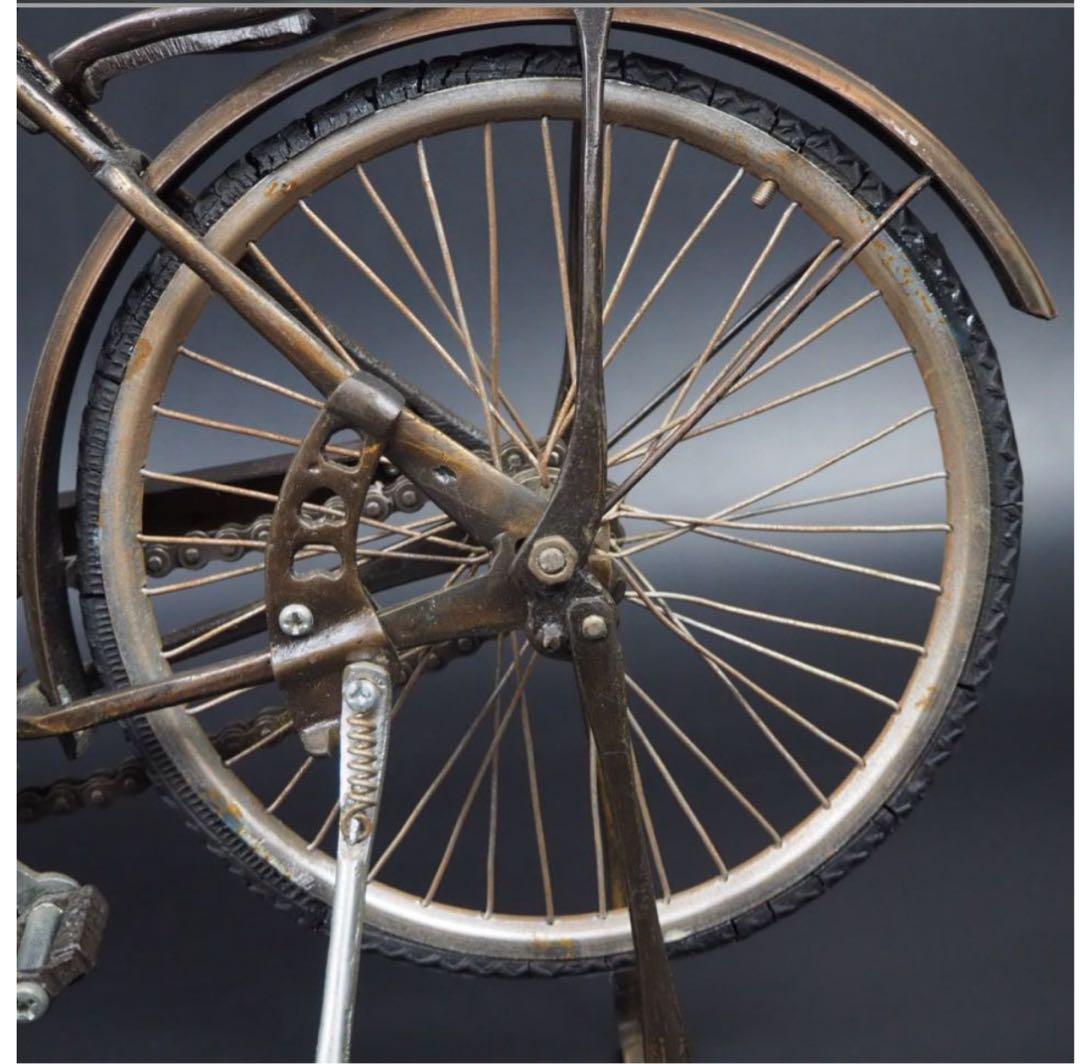 送料無料　レトロ　インテリア　アンティーク　レアミニ自転車　置物　42.5ｃｍ