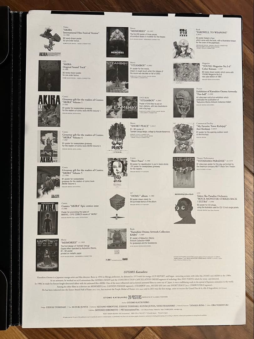 大友克洋 20ポスターズ OTOMO KATSUHIRO 20 POSTERS