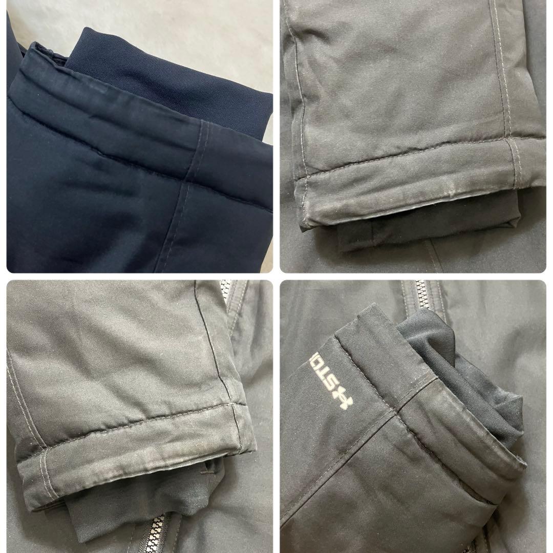 アンダーアーマー✨ロング ベンチコート 黒 フード ロゴプリント 男女兼用