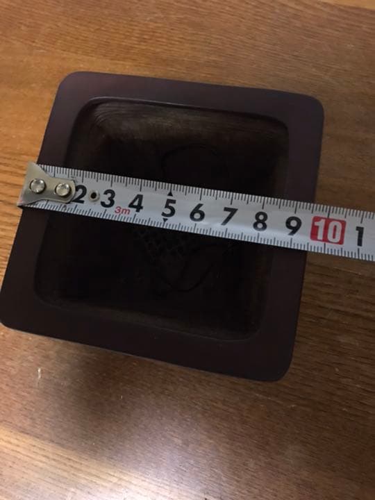 盆栽鉢　時代抜群美品　美芸　正方釘彫ミニ盆栽鉢山野草9.5x6.5cm