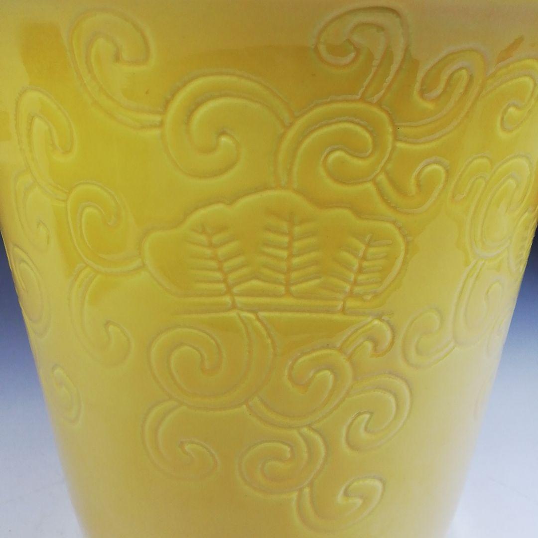 Ｗ１９１　水指　『膳所焼』『黄交趾　棒先』『淡海ぜぜ陽炎園 造』　共箱　茶道具