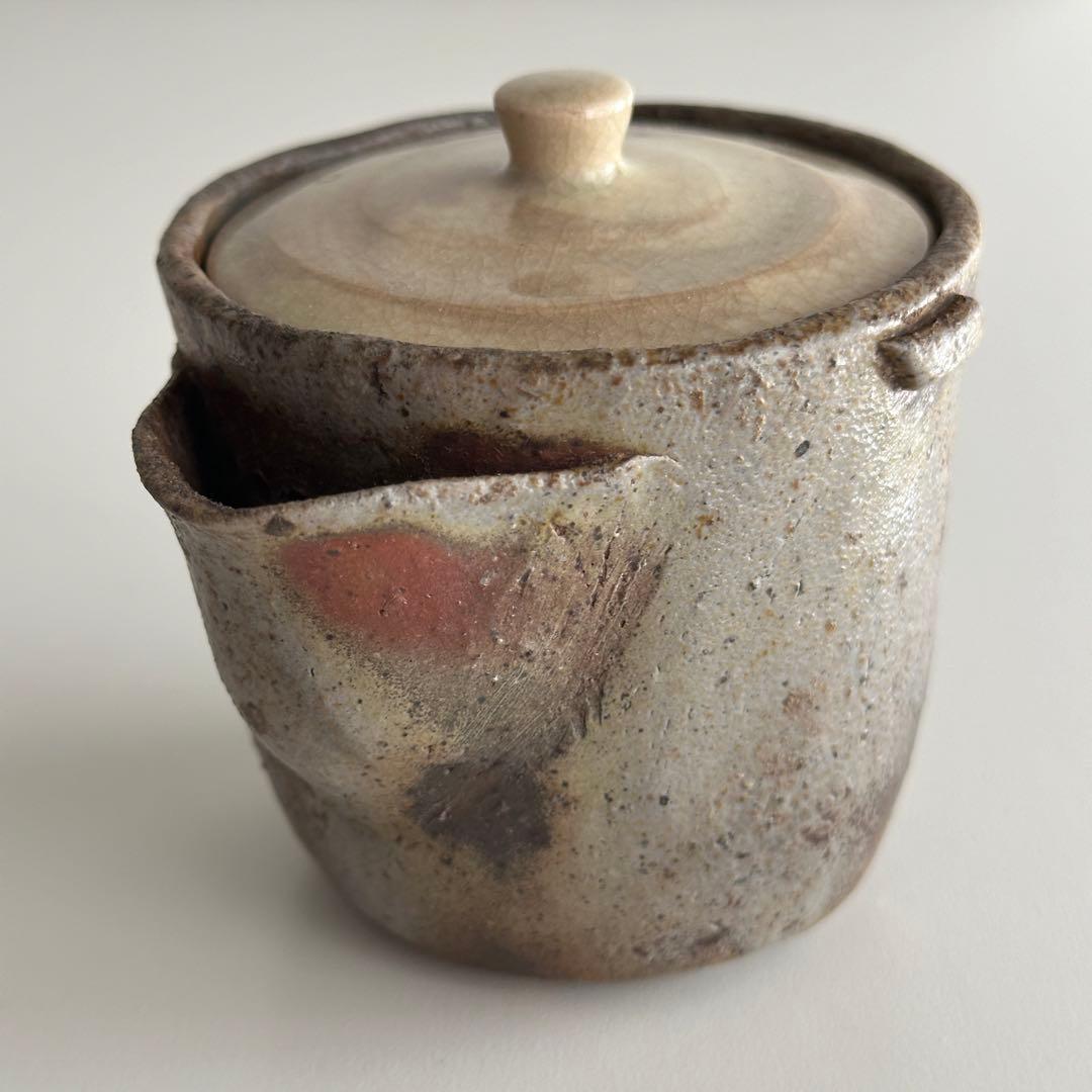山本陶秀 備前 茶器 宝瓶 蓋なし品 合わせ箱
