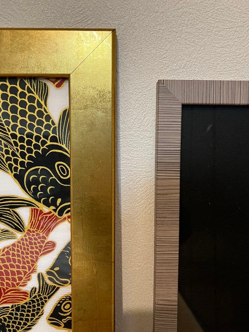 【日本製】黄金の手ぬぐい額縁（ゴールド）UVカットアクリル板仕様【岐阜の木工屋】