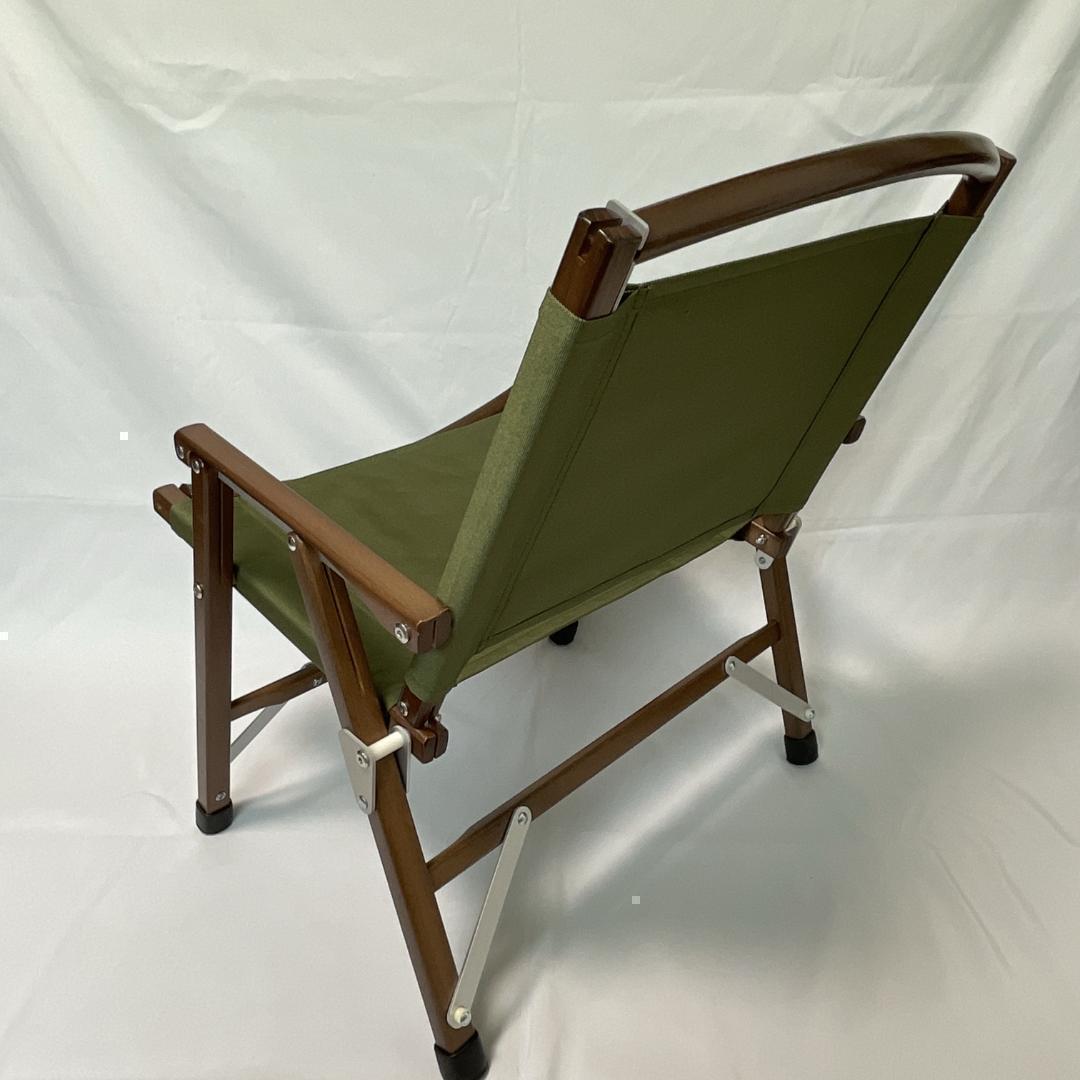 【2脚セット】カーミットチェア同規格品 グリーン ウォールナット ウッドチェア