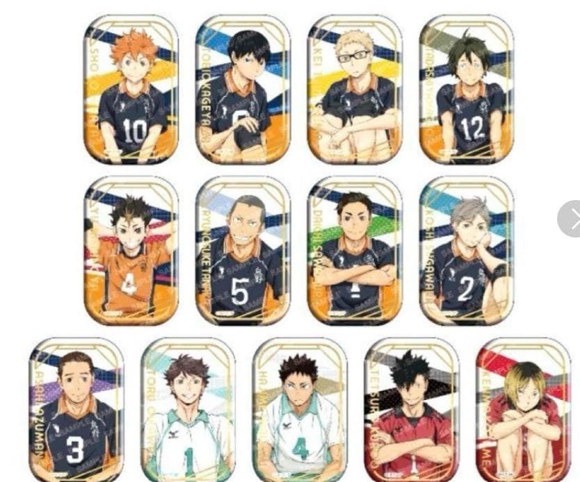 ハイキュー！！スクエア缶バッジ(おすわり)＜セブンネット限定＞コンプリートセット