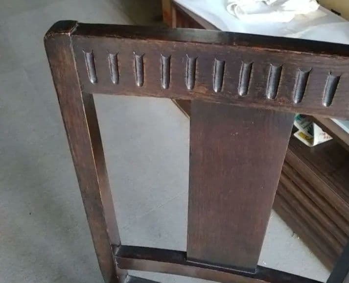 木製 英国スタイル 椅子 　イギリス式　イングランド式　花柄クッション付き