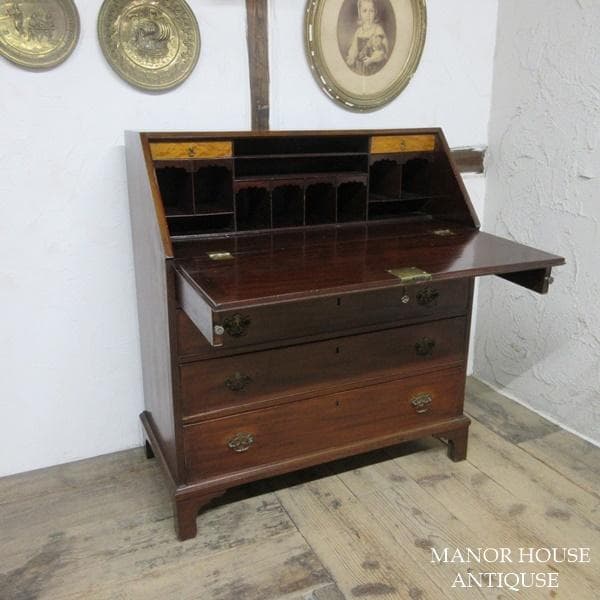 イギリス アンティーク 家具 ライティングビューロー デスク 机 6556d
