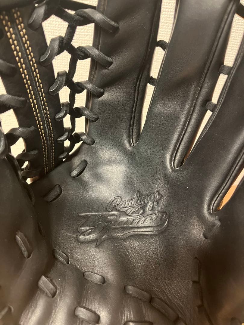 【にゃん】Rawlings 軟式グローブ 黒
