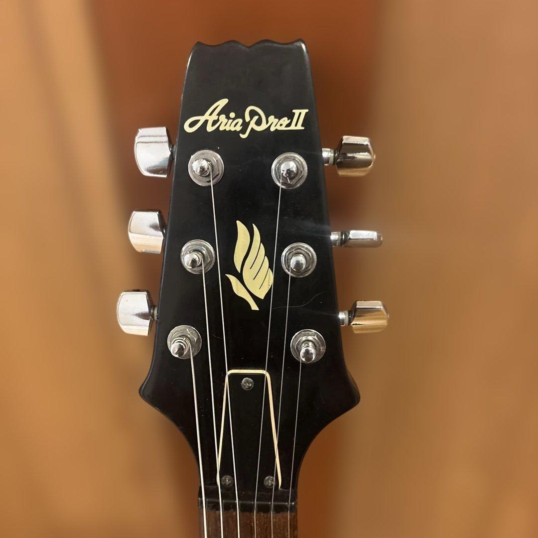 Aria Pro II PEシリーズ 木目シースルーダークグリーン 新品弦張替済