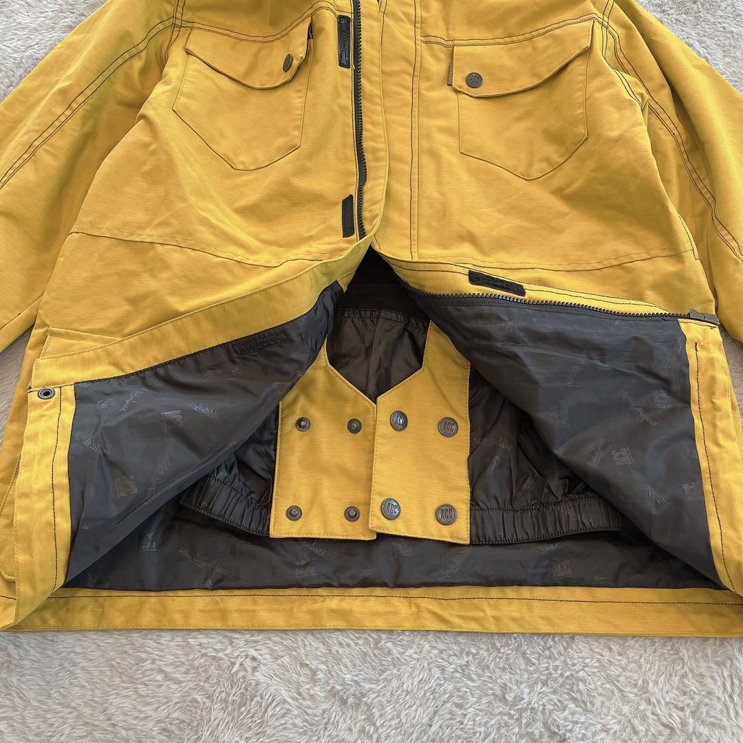 ACC♡メンズ スノボウェア ジャケット フルジップ イエロー M