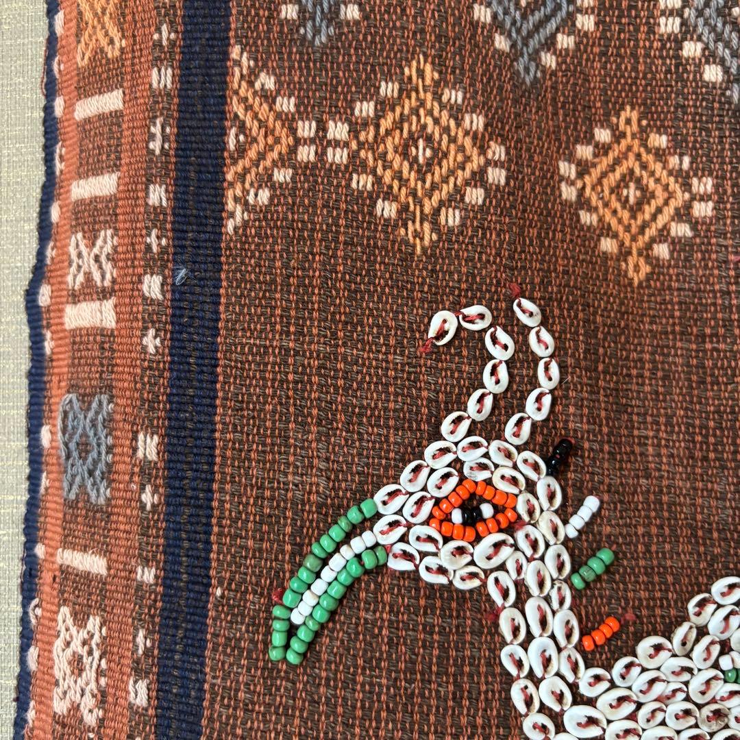 アニマル　手織り　ジェルワーク　タペストリー