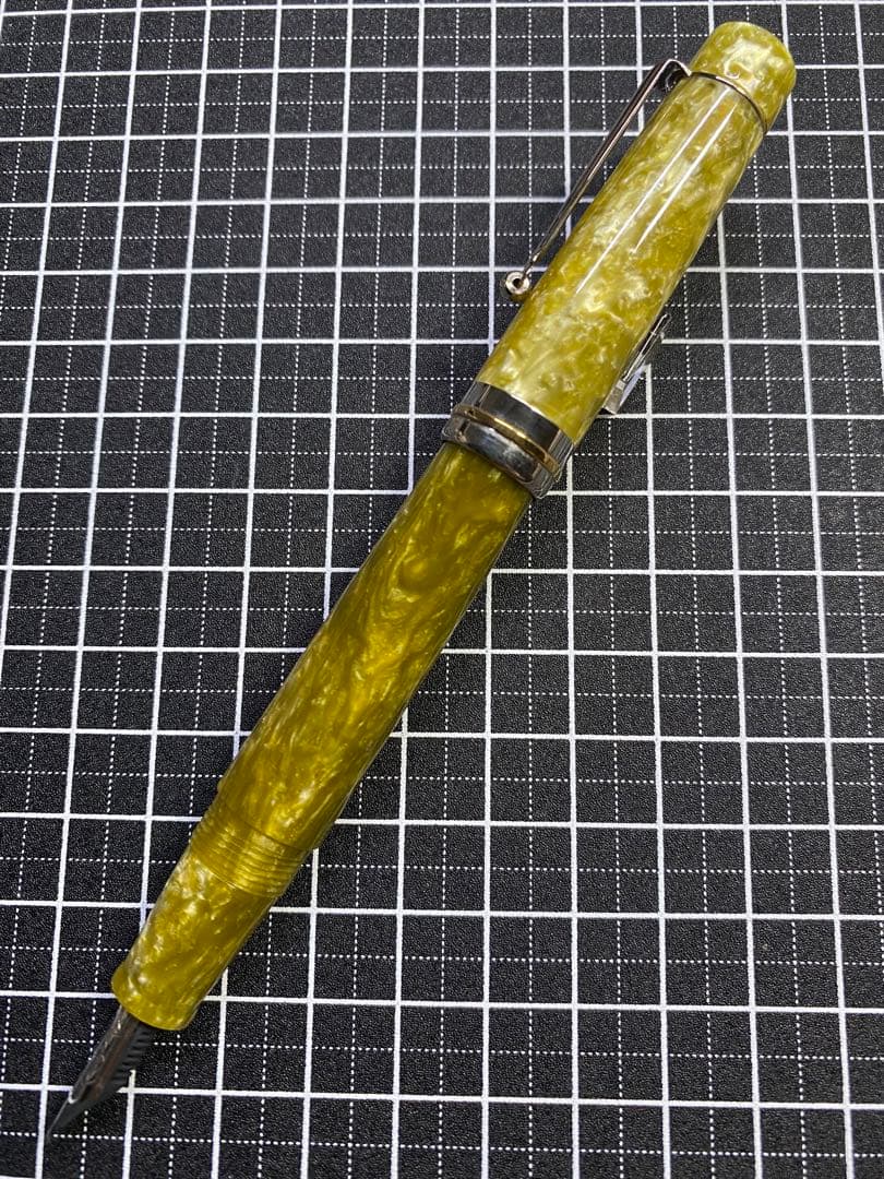 DELTA Vintage Acid-green 万年筆　字幅F