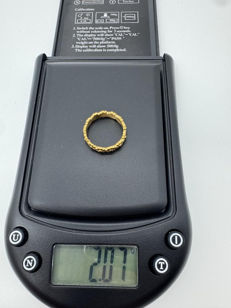 《日本製18金》K18花模様のゴールドリング2.07g 11号 即日発送