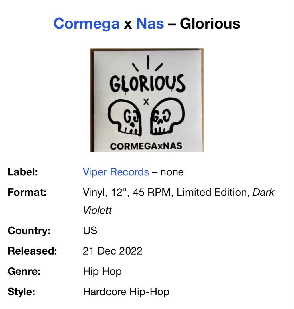 CORMEGA x NAS / GLORIOUS 12” その2