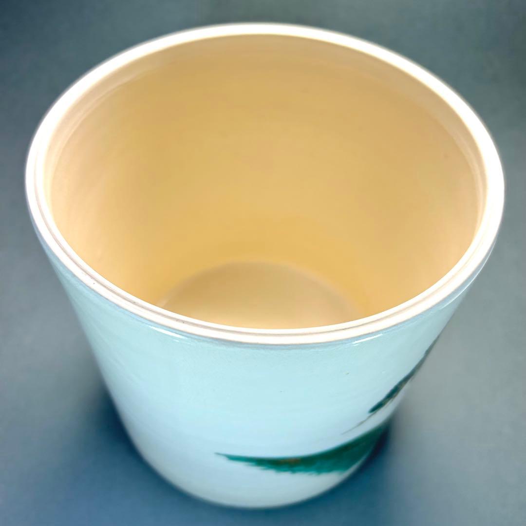 水指　『手塚大示　仁清写　松鶴絵曲形』　即中斎好写　桃山窯　茶道具　共箱　工芸品