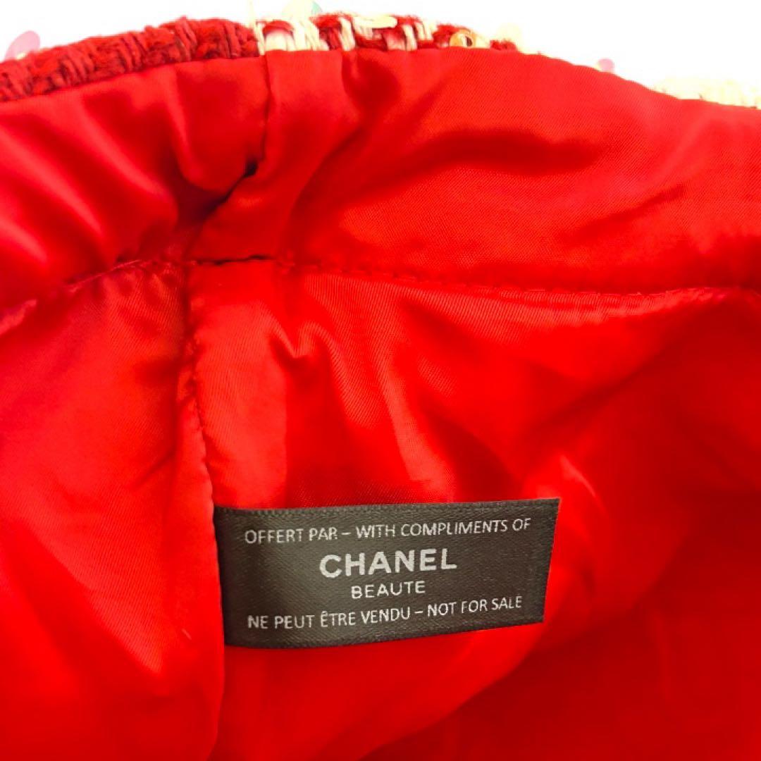 希少 CHANEL シャネル ツイード トートバッグ ノベルティ スパンコール