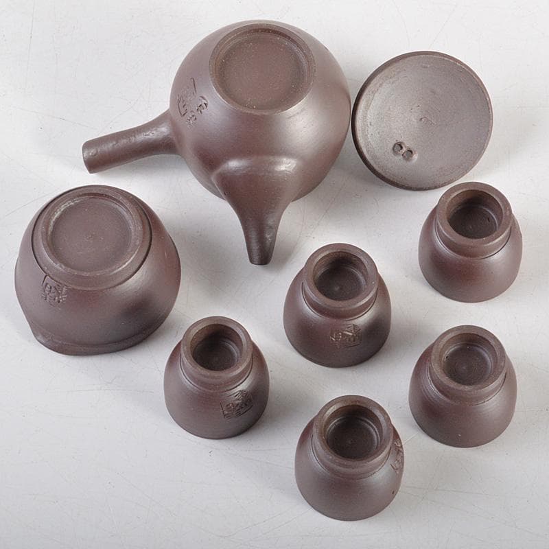 煎茶道具　萬古焼　春峯造　雛茶器揃　小さい茶器揃い　共箱　V　R5589