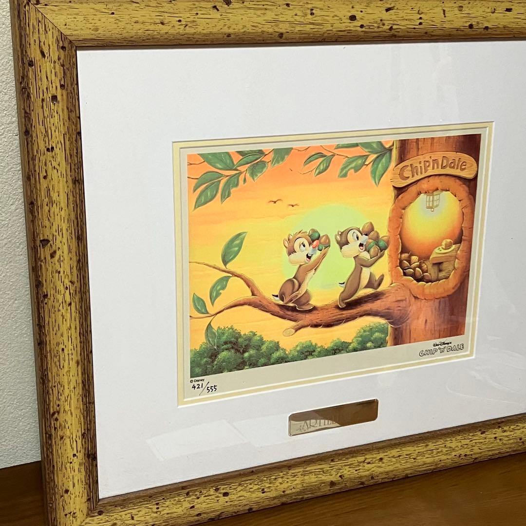 ディズニーストア チップとデール 絵画　シルクスクリーン印刷　アート