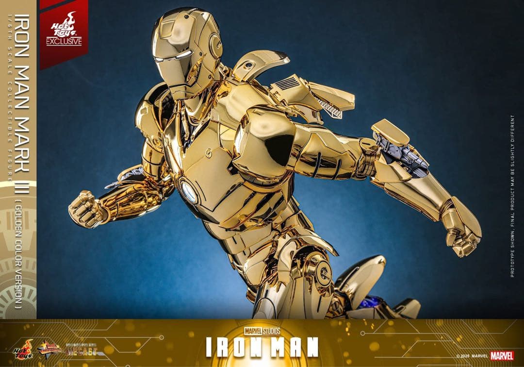 アイアンマン 1/6スケールフィギュア　アイアンマン・マーク3（ゴールドカラー）