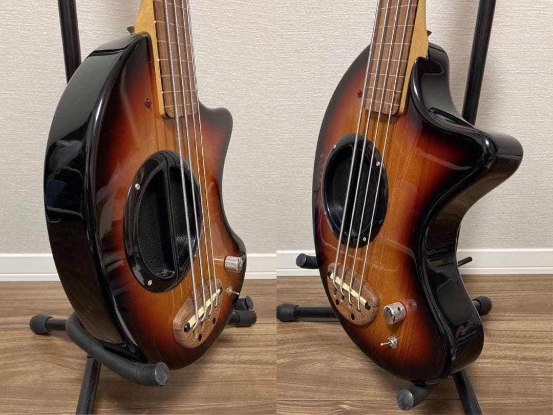 超美品 FERNANDES PIE-ZO サンバースト フレットレス ZO-3