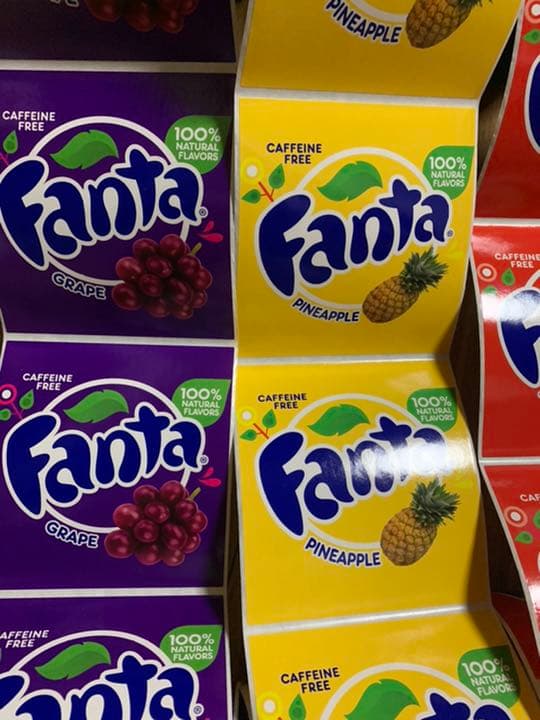 海外紙物　ファンタ　とても大きな　ステッカー　4種　200枚　ラスト