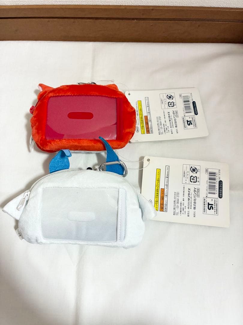 妖怪ウォッチ パスケース　2種　2点　ジバニャン　コマさん　ぬいぐるみ